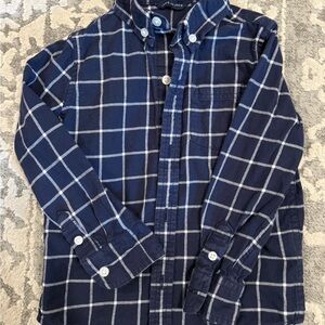Janie and Jack Blue Cotton Flannel Shirt